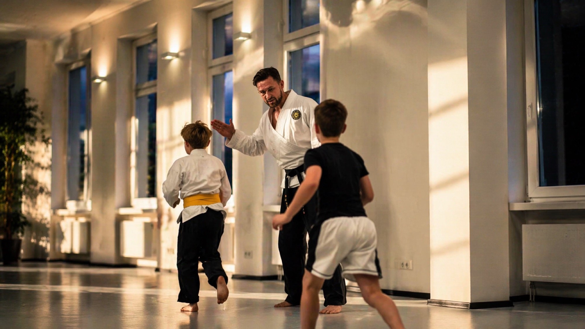 Kinderkurse Kinder beim Kampfkunsttraining