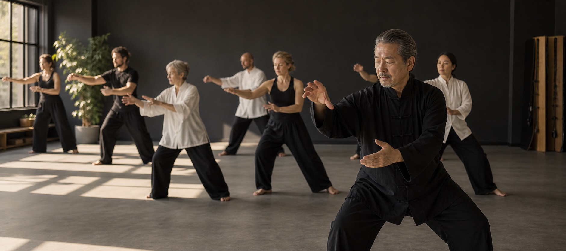 Tai Chi Gruppe beim Pa-Kua Tai Chi Training