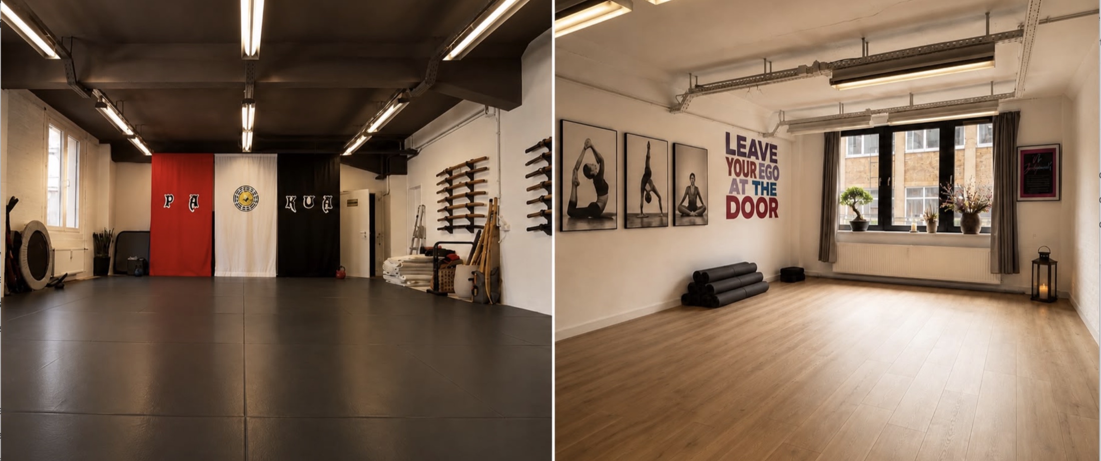 Stundenplan Studio Hamburg Trainingsraum für Pa-Kua Kampfkunst und Raum für Vinyasa Flow Kurse in Hamburg